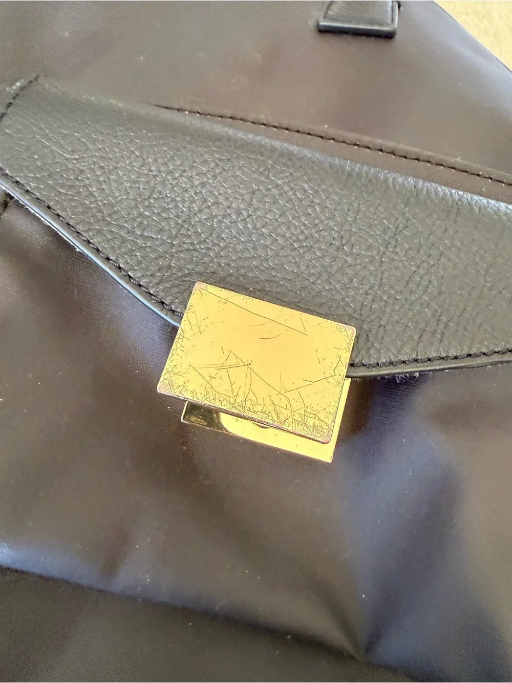 INDIA HICKS Black Leather Backpack Purse